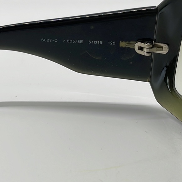 Chanel green sunglasses w/ gradient tint - Picture 8 of 12